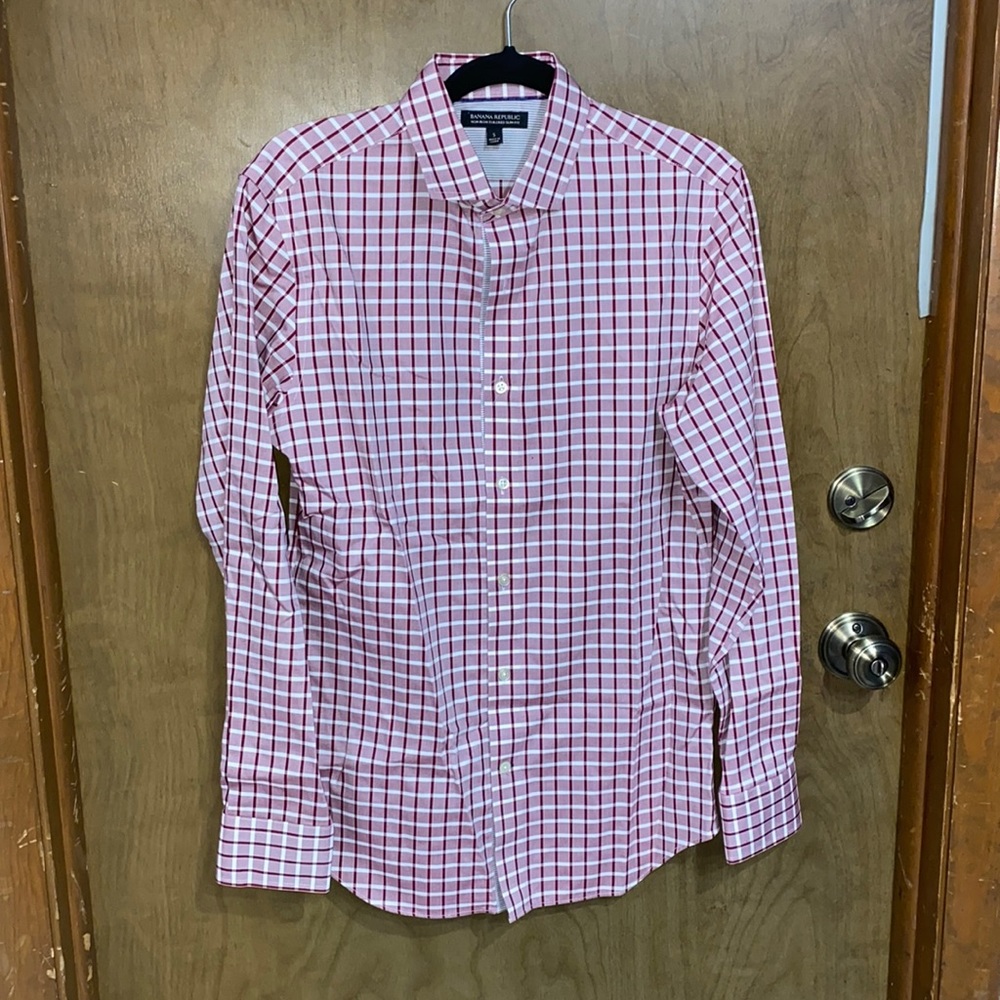 Banana Republic Men’s Plaid Small Slim Fit